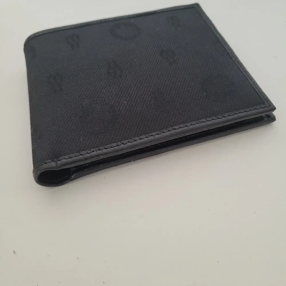 Hunting World Designer Olive Black Wallet Italian Canvas Leather Quality New